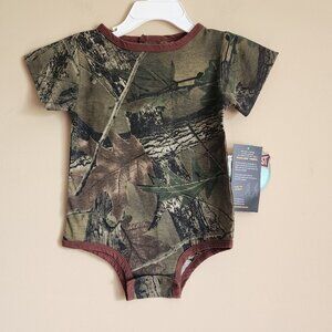 Trail Crest Unisex Camo Short Sleeve Bodysuit Size 12 Months NWT